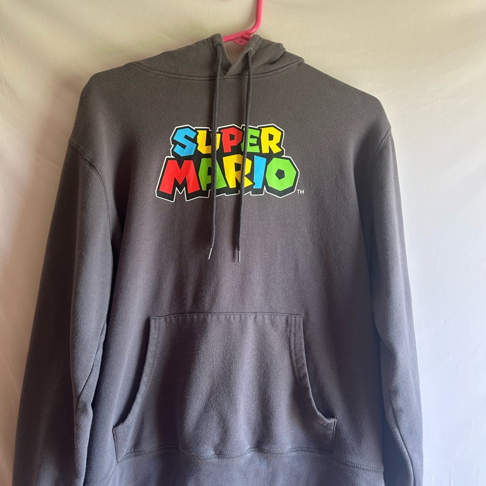 Nintendo Super Mario Gray Hoodie